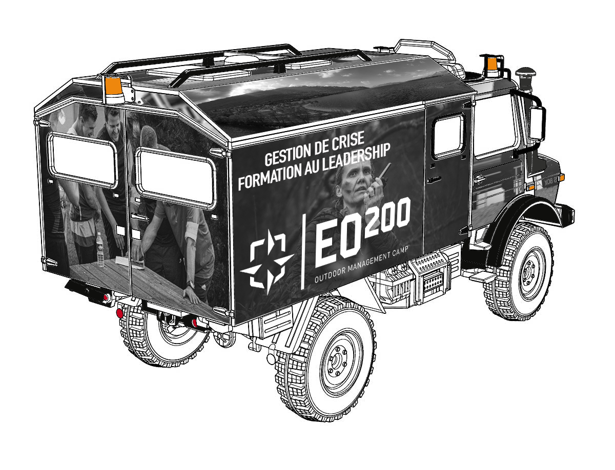 1300L en Poste de Commandement Esquisse-UNIMOG-Poste-GC